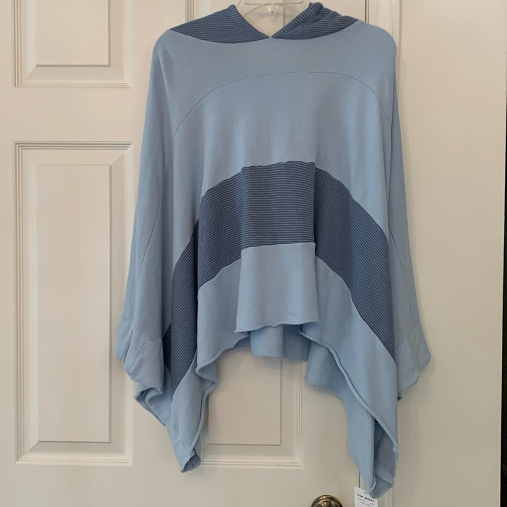 New with tags Free People hooded poncho M/L
